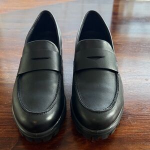 Ecco Women's Black Leather Loafers